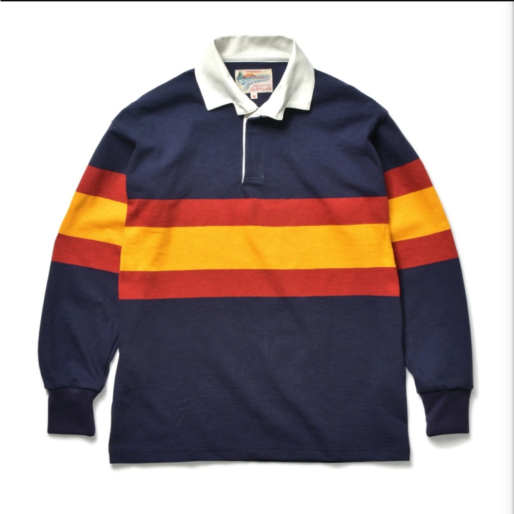 NWT | The real macoy | rugby shirt | navy | size medium